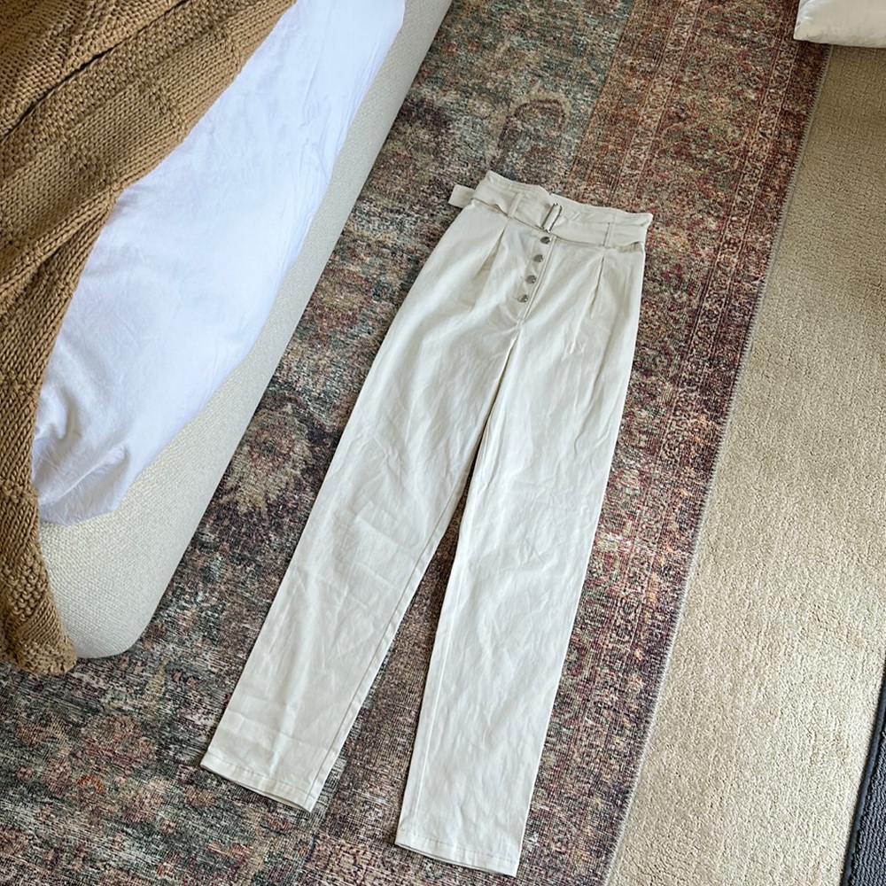 White workwear pants.